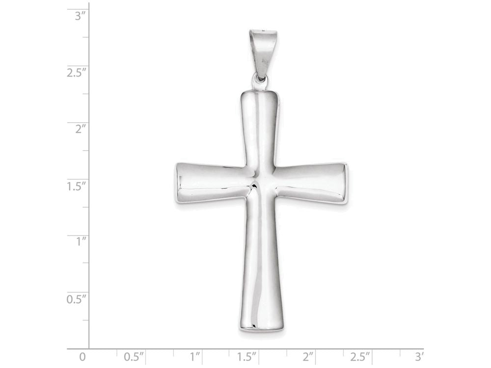 FJC Finejewelers Sterling Silver Hollow Cross Pendant Necklace - Chain Included