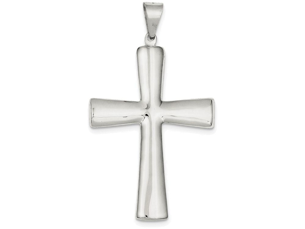 FJC Finejewelers Sterling Silver Hollow Cross Pendant Necklace - Chain Included