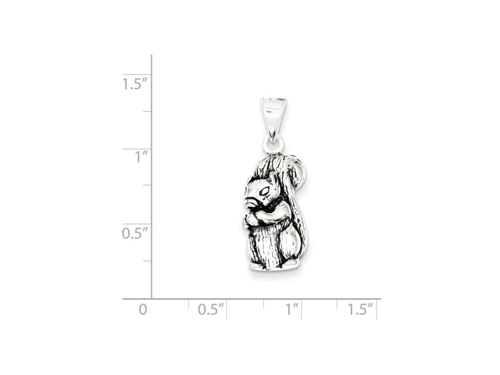 FJC Finejewelers Sterling Silver Antiqued Squirrel Charm