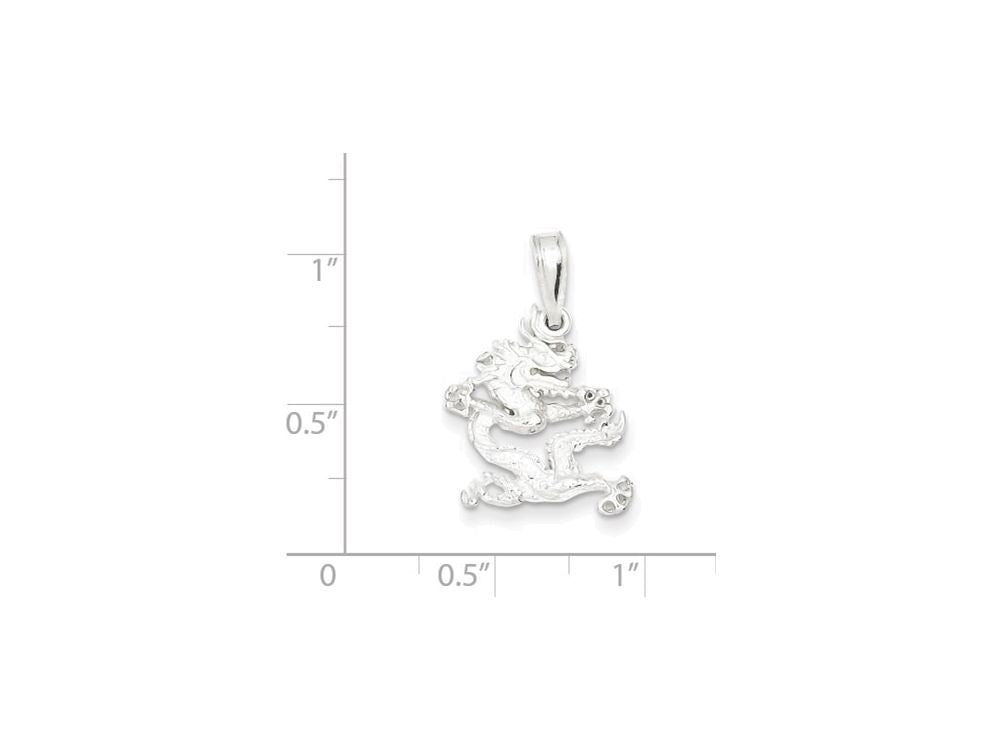 FJC Finejewelers Sterling Silver Dragon Pendant Necklace - Chain Included