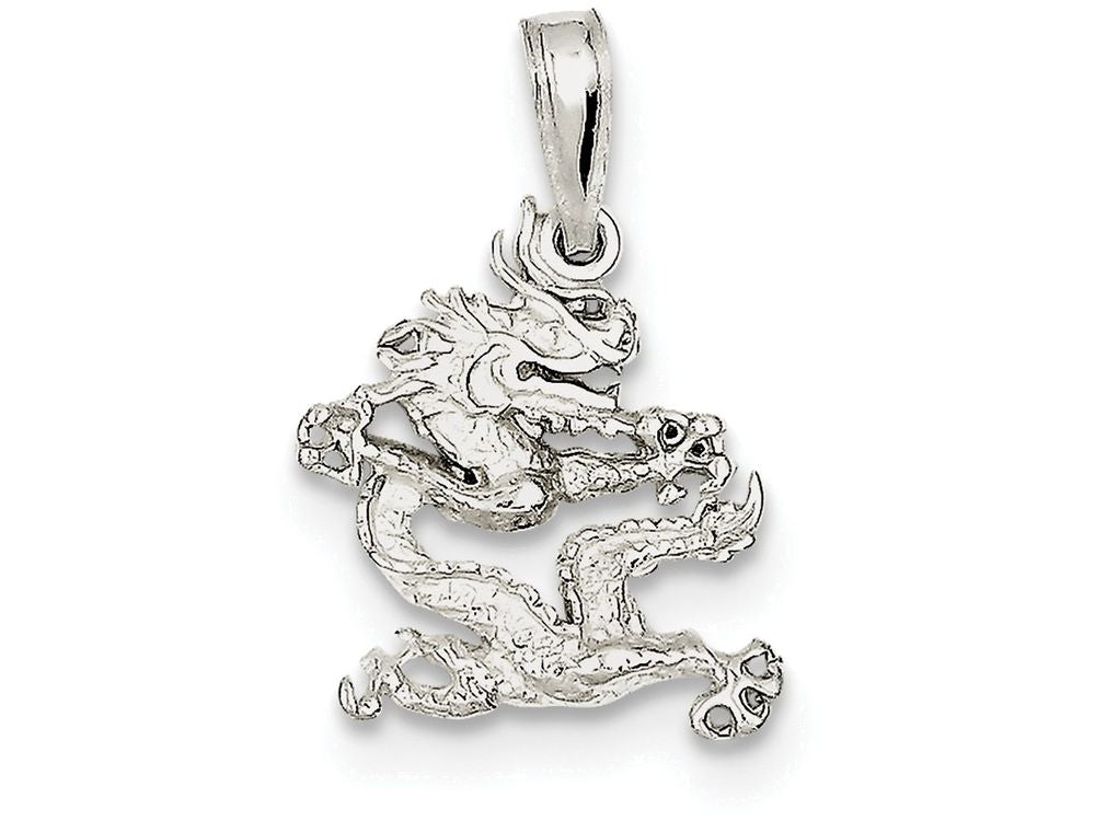 FJC Finejewelers Sterling Silver Dragon Pendant Necklace - Chain Included