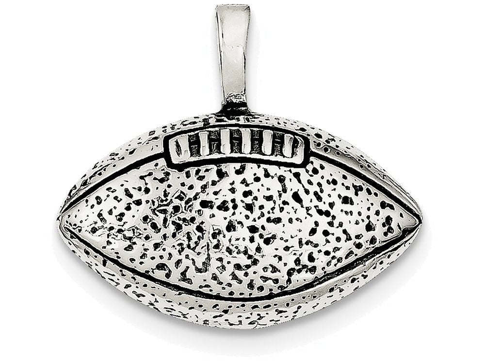 FJC Finejewelers Sterling Silver Antiqued Football Pendant Necklace - Chain Included