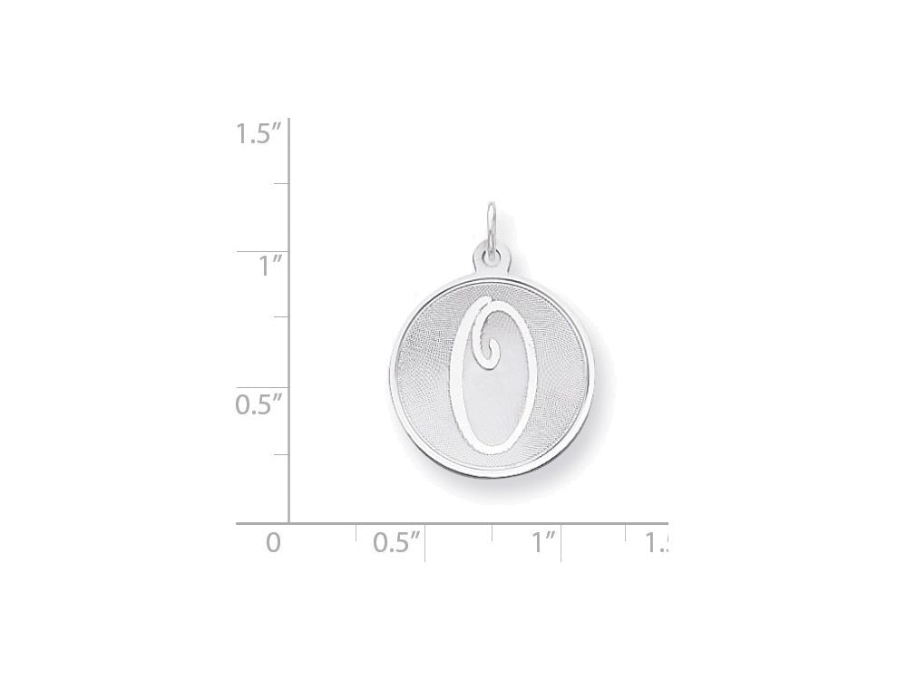 FJC Finejewelers Sterling Silver Brocaded Initial O Charm