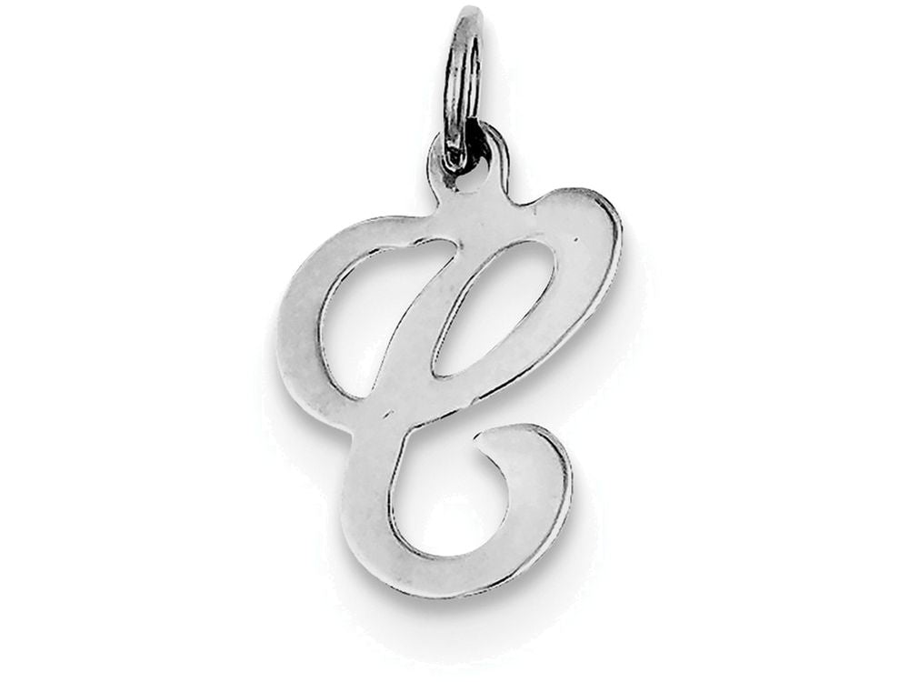 FJC Finejewelers Sterling Silver Stamped Initial C Charm