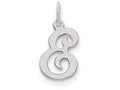 FJC Finejewelers Sterling Silver Stamped Initial E Charm