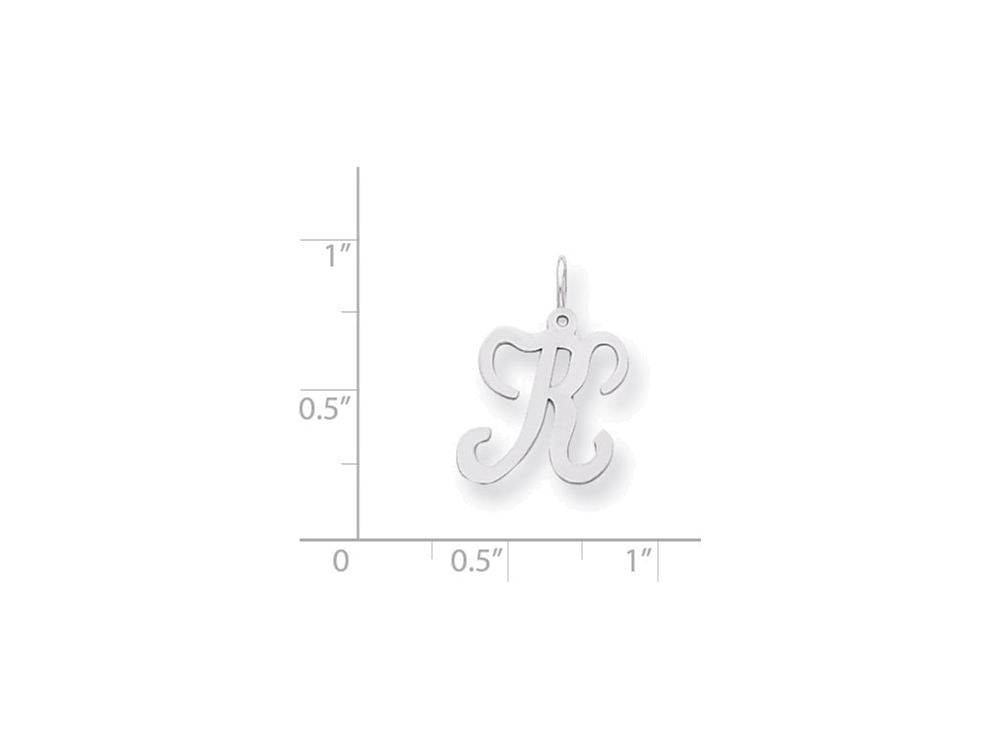 FJC Finejewelers Sterling Silver Stamped Initial K Charm