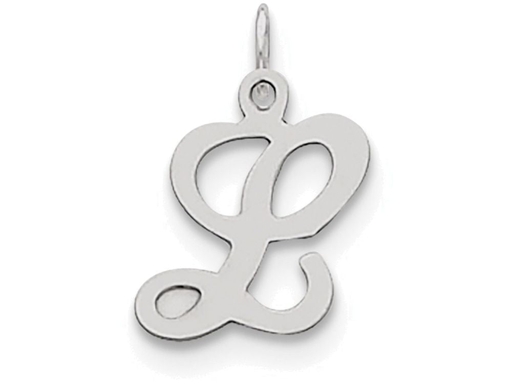 FJC Finejewelers Sterling Silver Stamped Initial L Charm