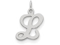 FJC Finejewelers Sterling Silver Stamped Initial L Charm