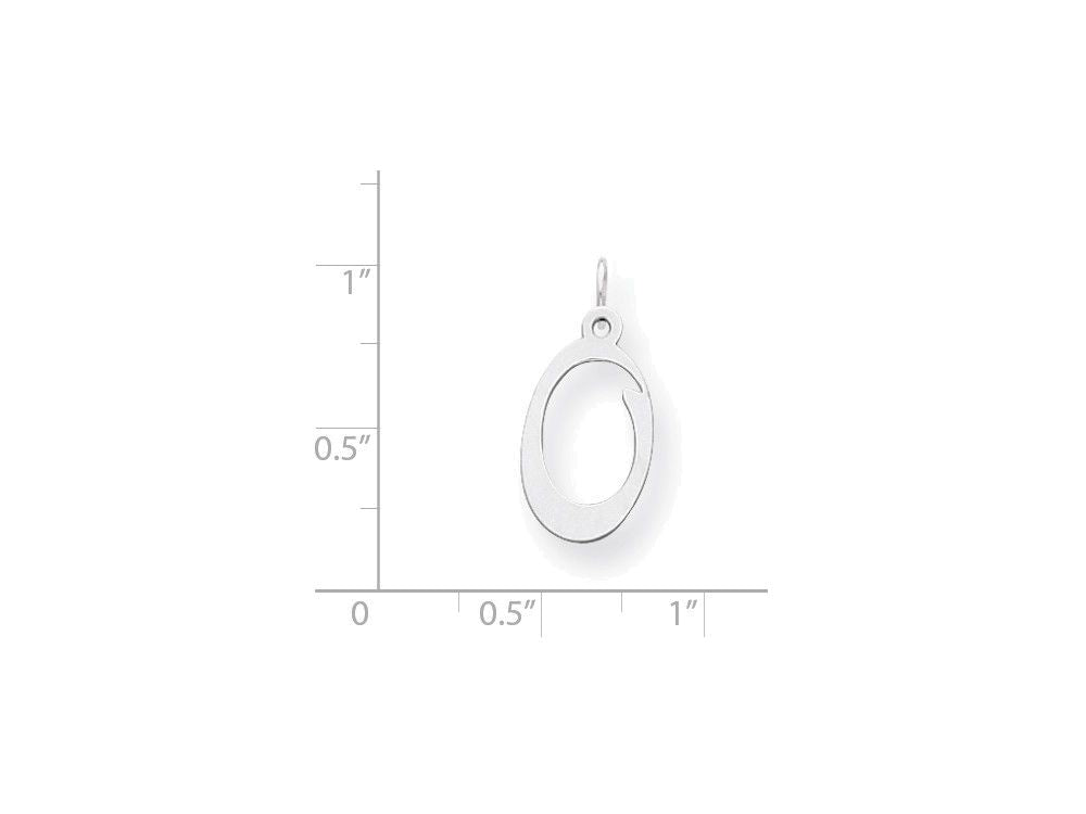 FJC Finejewelers Sterling Silver Stamped Initial O Charm