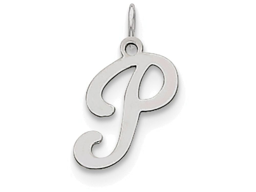 FJC Finejewelers Sterling Silver Stamped Initial P Charm