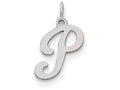 FJC Finejewelers Sterling Silver Stamped Initial P Charm