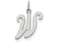 FJC Finejewelers Sterling Silver Stamped Initial W Charm