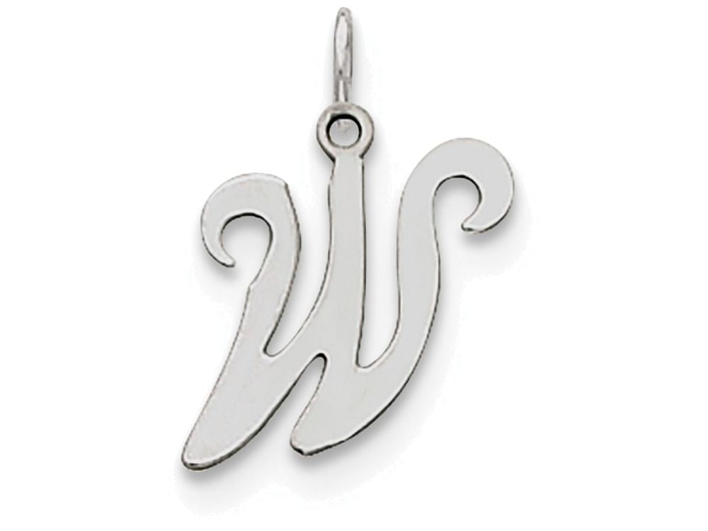 FJC Finejewelers Sterling Silver Stamped Initial W Charm