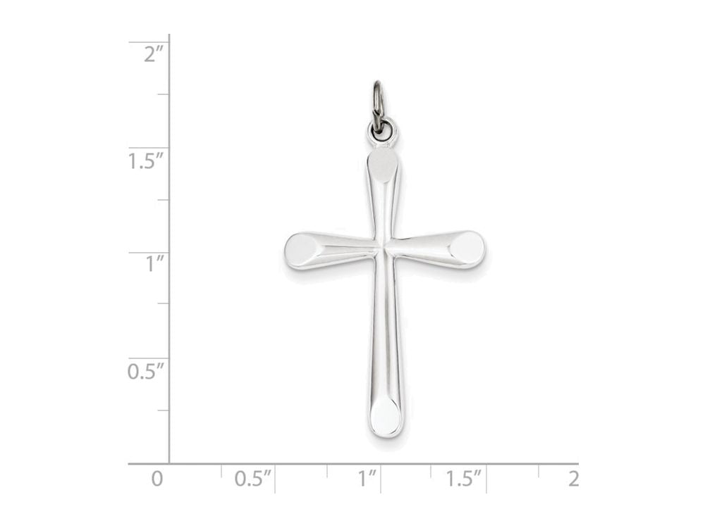 FJC Finejewelers Sterling Silver Polished Cross Pendant Necklace - Chain Included