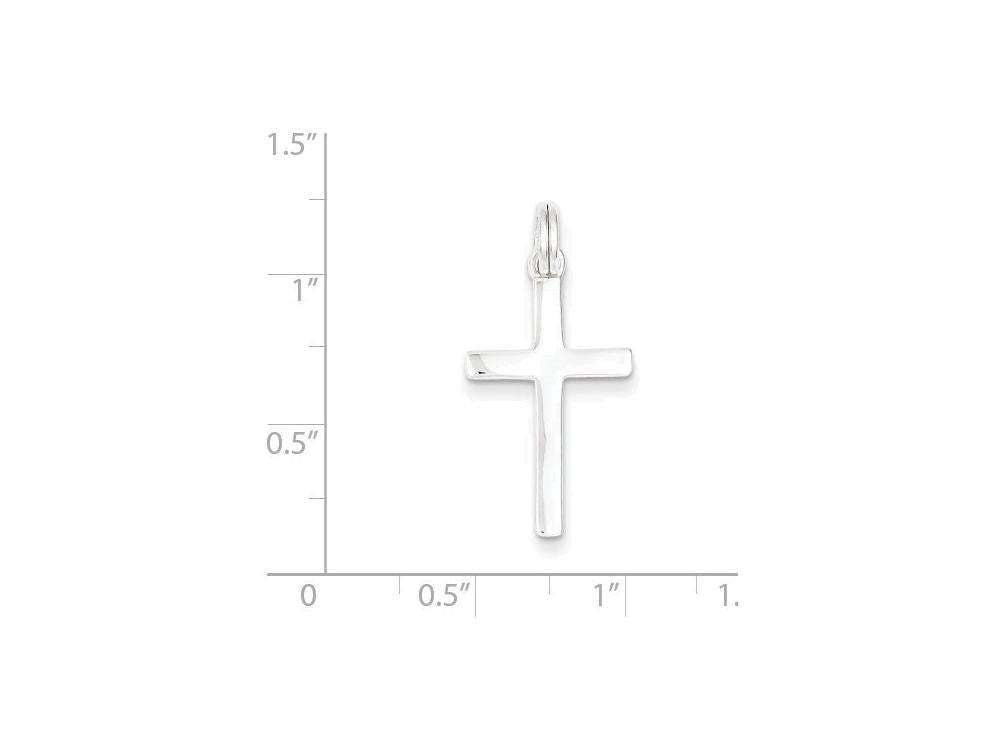 FJC Finejewelers Sterling Silver Polished Cross Pendant Necklace - Chain Included