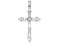 FJC Finejewelers Sterling Silver Cubic Zirconia Cross Pendant Necklace - Chain Included