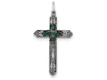 FJC Finejewelers Sterling Silver May Birth Month Cross Pendant Necklace - Chain Included