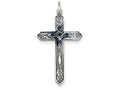 FJC Finejewelers Sterling Silver December Birth Month Cross Pendant Necklace - Chain Included