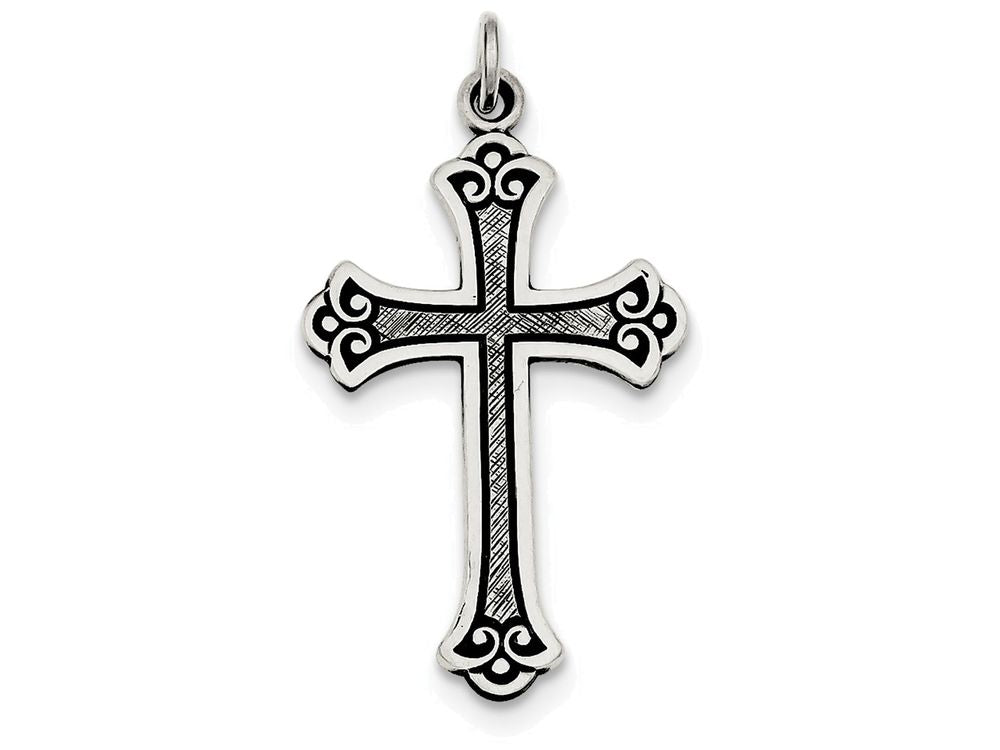 FJC Finejewelers Sterling Silver Antiqued Cross Pendant Necklace - Chain Included