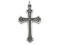 FJC Finejewelers Sterling Silver Antiqued Cross Pendant Necklace - Chain Included