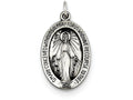 FJC Finejewelers Sterling Silver Antiqued Miraculous Medal Pendant Necklace - Chain Included