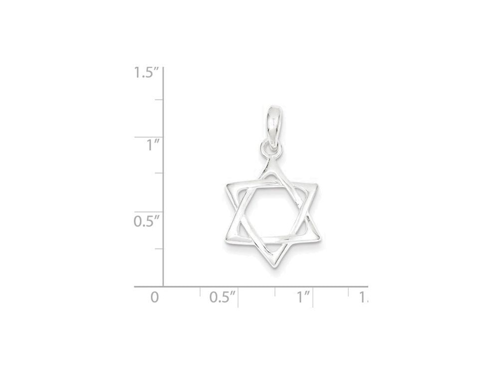 FJC Finejewelers Sterling Silver Star Of David Pendant Necklace - Chain Included