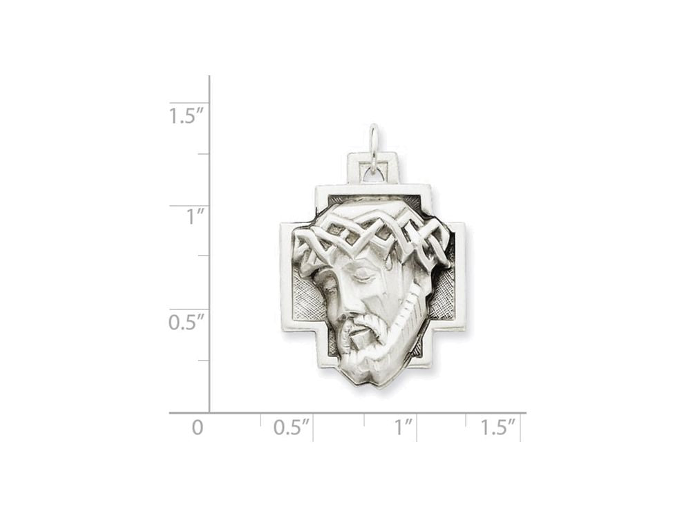 FJC Finejewelers Sterling Silver Ecce Homo Medal Pendant Necklace - Chain Included