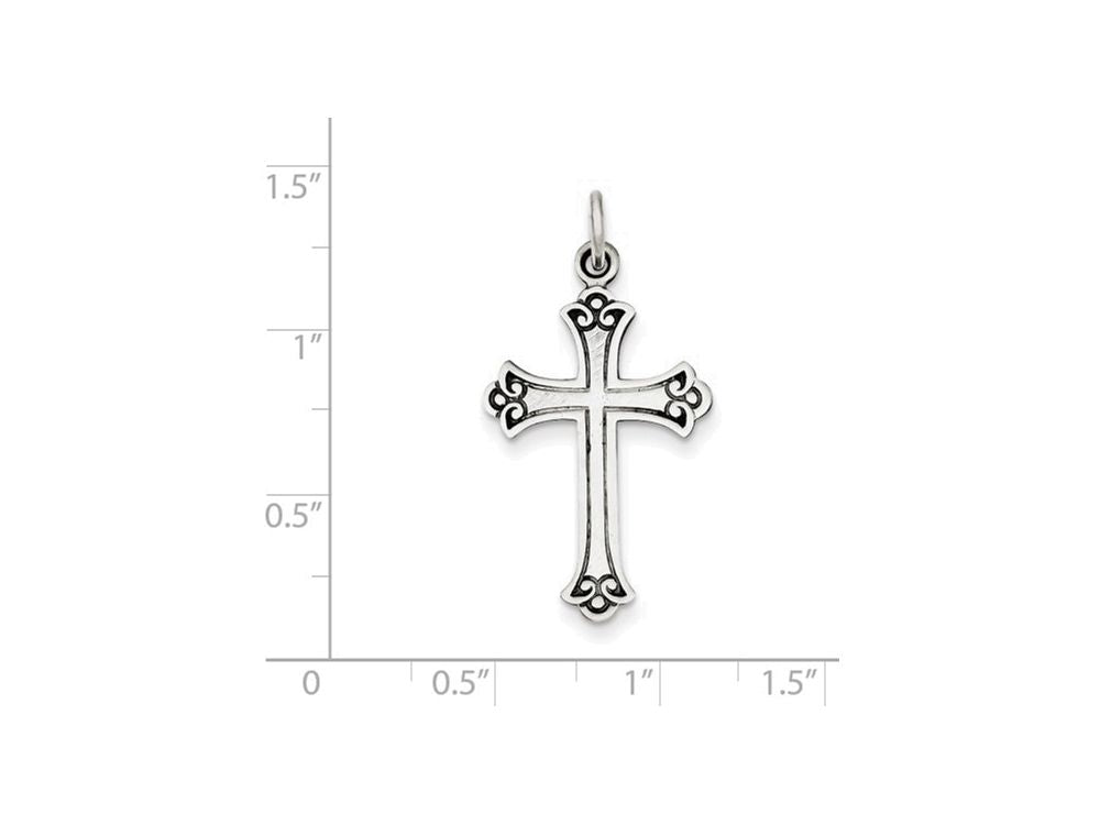 FJC Finejewelers Sterling Silver Antiqued Cross Pendant Necklace - Chain Included