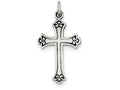 FJC Finejewelers Sterling Silver Antiqued Cross Pendant Necklace - Chain Included