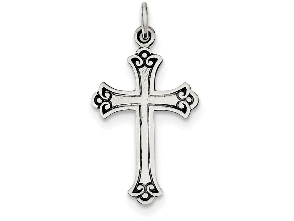 FJC Finejewelers Sterling Silver Antiqued Cross Pendant Necklace - Chain Included