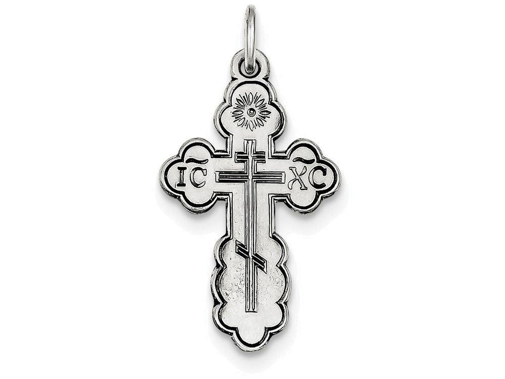 FJC Finejewelers Sterling Silver Eastern Orthodox Cross Charm
