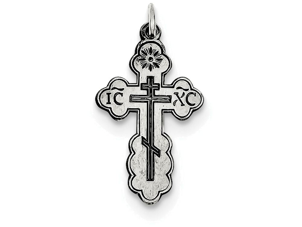 FJC Finejewelers Sterling Silver Eastern Orthodox Cross Charm