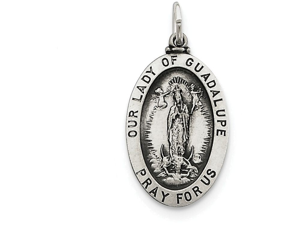 FJC Finejewelers Sterling Silver Our Lady Of Guadalupe Medal Pendant Necklace - Chain Included