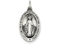 FJC Finejewelers Sterling Silver Antiqued Miraculous Medal Pendant Necklace - Chain Included