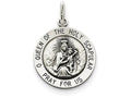 FJC Finejewelers Sterling Silver Queen Of The Holy Scapular Medal Pendant Necklace - Chain Included