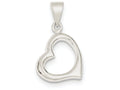 FJC Finejewelers Sterling Silver Heart Pendant Necklace - Chain Included