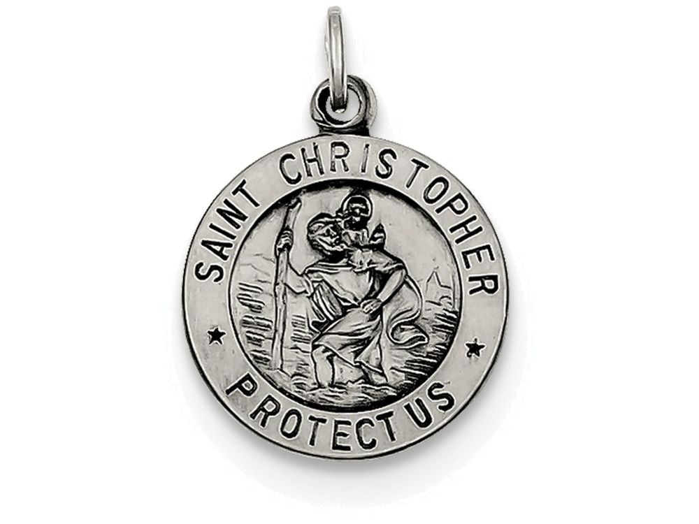 FJC Finejewelers Sterling Silver St. Christopher Medal Pendant Necklace - Chain Included