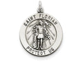 FJC Finejewelers Sterling Silver Saint Florian Medal Pendant Necklace - Chain Included