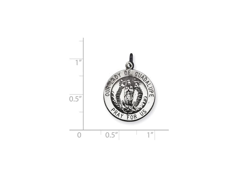 FJC Finejewelers Sterling Silver Our Lady Of Guadalupe Medal Pendant Necklace - Chain Included