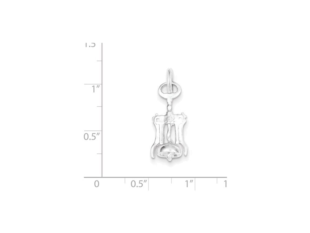 FJC Finejewelers Sterling Silver Wine Bottle Opener Charm