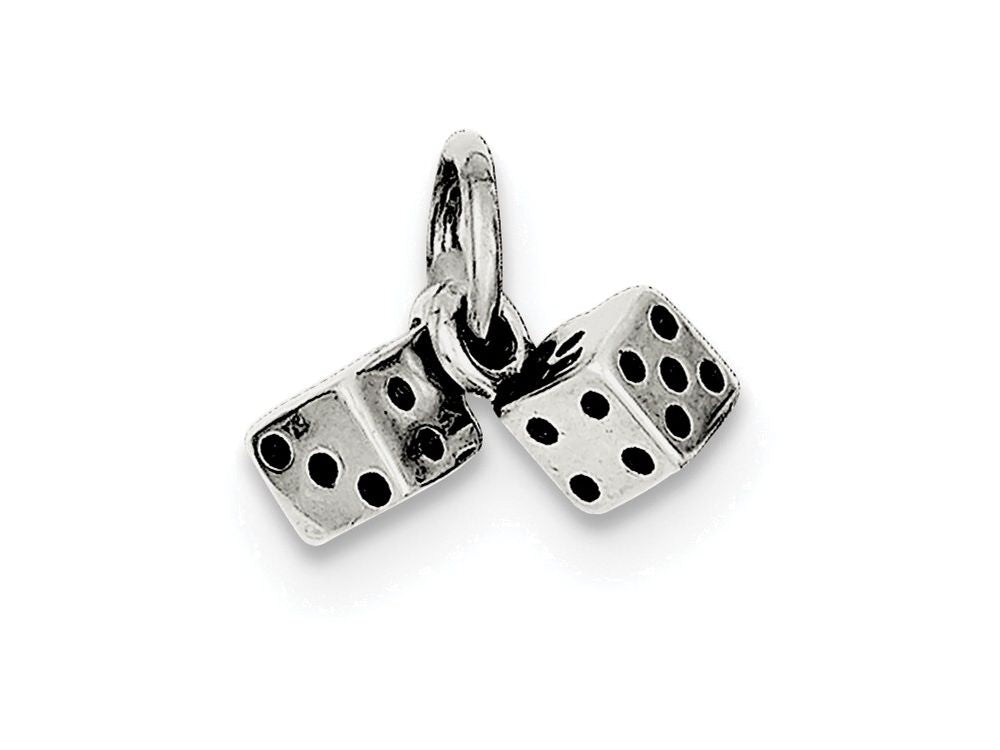 FJC Finejewelers Sterling Silver Antique Dice Charm