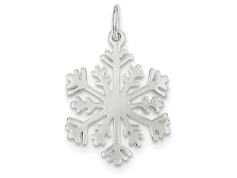 FJC Finejewelers Sterling Silver Polished Snowflake Charm