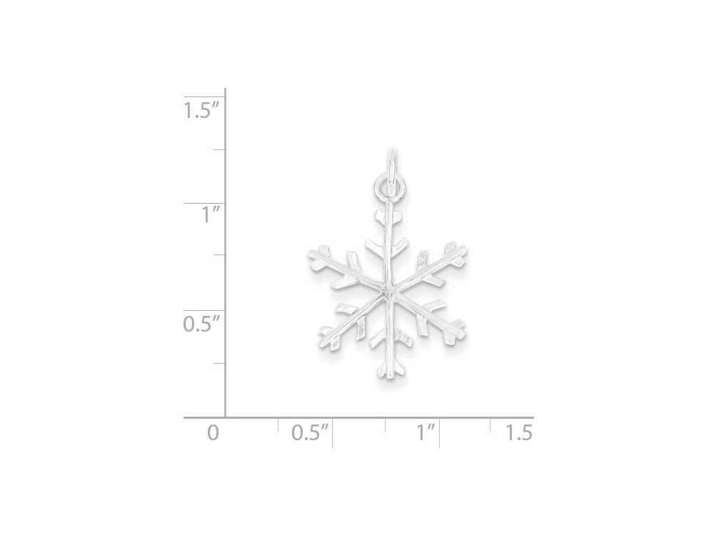 FJC Finejewelers Sterling Silver Snowflake Pendant Necklace - Chain Included