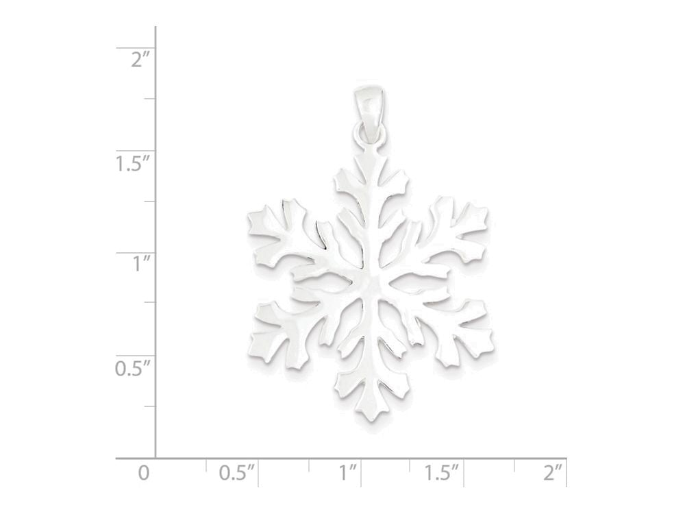 FJC Finejewelers Sterling Silver Snowflake Pendant Necklace - Chain Included