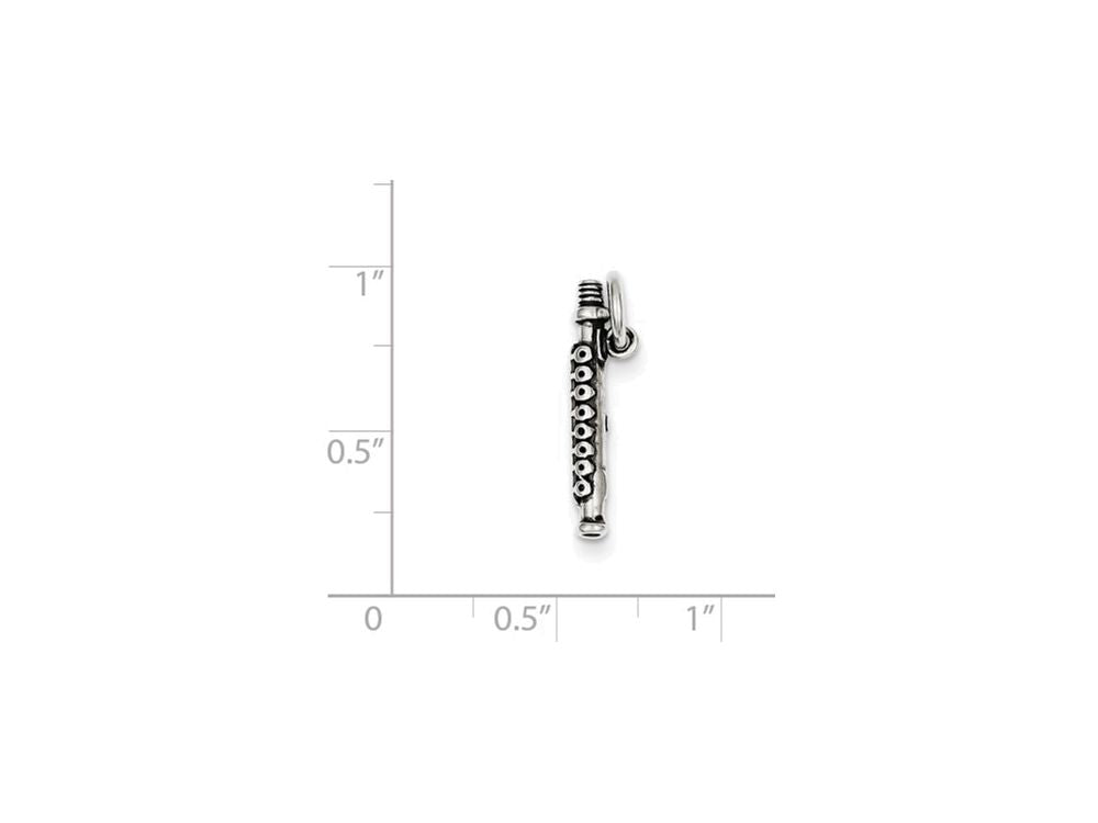 FJC Finejewelers Sterling Silver Antique Flute Charm