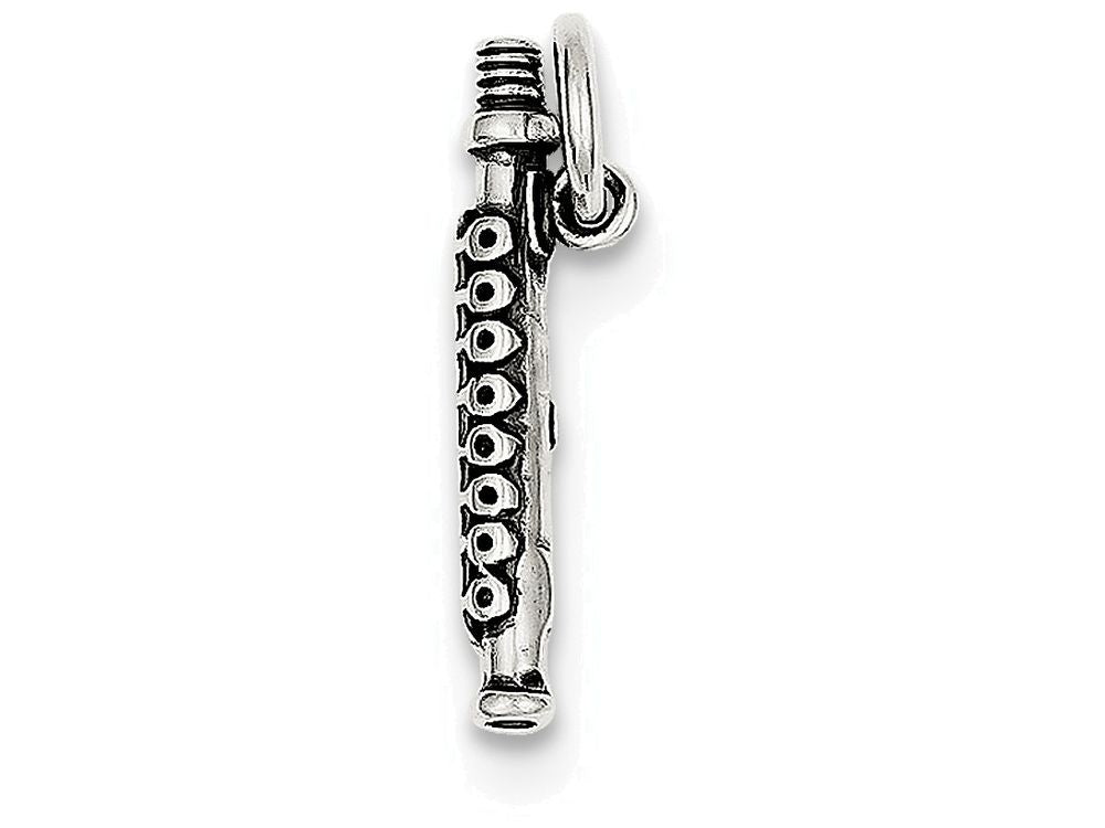 FJC Finejewelers Sterling Silver Antique Flute Charm