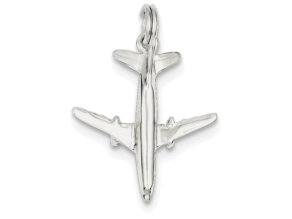 FJC Finejewelers Sterling Silver Airplane Charm
