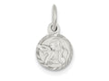 FJC Finejewelers Sterling Silver D/c Cherub Disk Charm