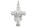 FJC Finejewelers Sterling Silver Draped Cross Charm
