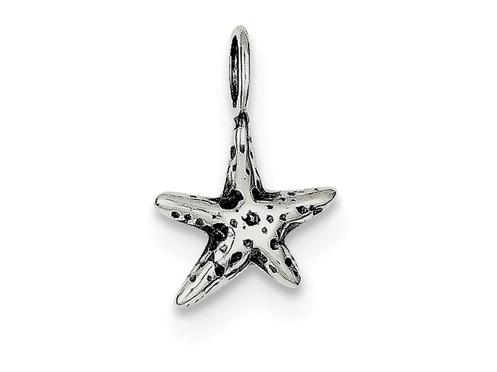 FJC Finejewelers Sterling Silver Antiqued Starfish Pendant Necklace - Chain Included